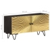 Mueble de TV de madera maciza de mango 90x30x45 cm
