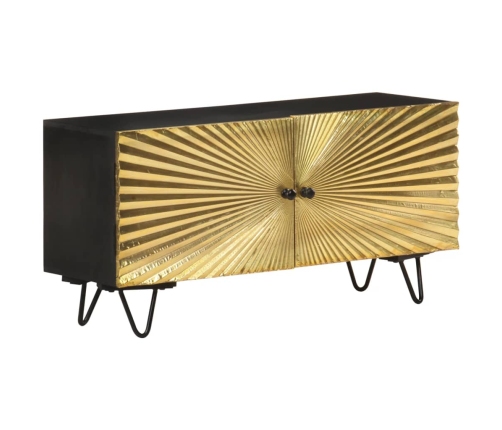 Mueble de TV de madera maciza de mango 90x30x45 cm
