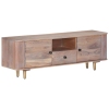 Mueble de TV de madera maciza de acacia 118x30x40 cm