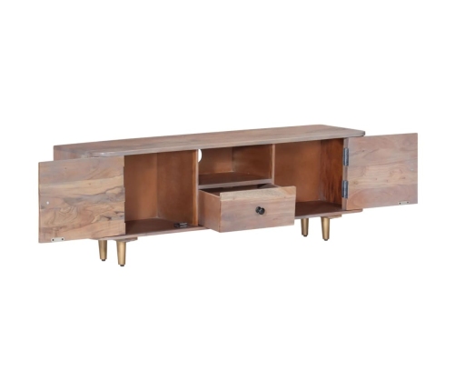 vidaXL Mueble de TV de madera maciza de acacia 118x30x40 cm