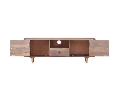 vidaXL Mueble de TV de madera maciza de acacia 118x30x40 cm