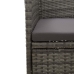 Muebles de jardín 3 piezas ratán sintético y vidrio gris