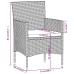 Set comedor jardín 5 pzas ratán sintético vidrio templado gris