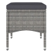 Set de comedor jardín 5 pzas ratán sintético madera acacia gris