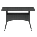 Set comedor jardín 5 pzas ratán sintético vidrio templado negro