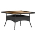 Set comedor jardín 5 pzas ratán sintético y madera acacia negro