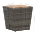 Muebles de jardín 3 pzas ratán sintético madera acacia gris