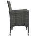 Muebles de jardín 3 pzas ratán sintético madera acacia gris