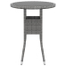 Juego de comedor de jardín 3 piezas ratán sintético gris