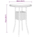Juego de comedor de jardín 3 piezas ratán sintético gris