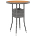 Juego de comedor de jardín 3 piezas ratán sintético gris