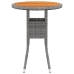Juego de comedor de jardín 3 piezas ratán sintético gris