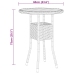 Juego de comedor de jardín 3 piezas ratán sintético gris