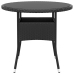 Juego de comedor para jardín 3 piezas ratán sintético negro