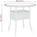 Juego de comedor para jardín 3 piezas ratán sintético negro