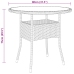 Juego comedor de jardín 3 piezas ratán sintético gris