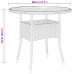 Juego de comedor de jardín 3 piezas ratán sintético negro