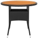 Juego de comedor para jardín 5 piezas ratán sintético negro