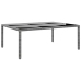 Set de comedor de jardín 11 pzas ratán sintético gris