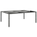 Set de comedor de jardín 11 pzas ratán sintético gris