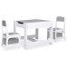 Mesa infantil con 2 sillas MDF blanco