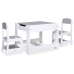 Mesa infantil con 2 sillas MDF blanco