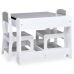 Mesa infantil con 2 sillas MDF blanco