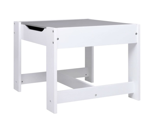 Mesa infantil con 2 sillas MDF blanco