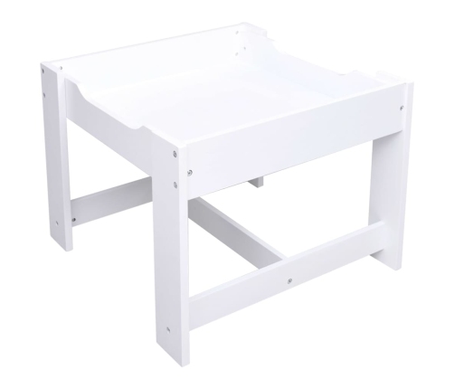 Mesa infantil con 2 sillas MDF blanco