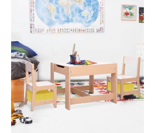 Mesa infantil con 2 sillas MDF