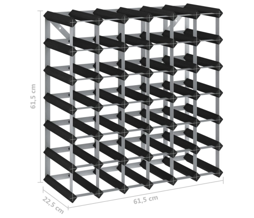 Botellero para 42 botellas madera maciza de pino negro