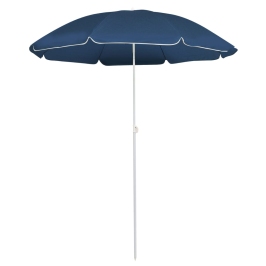 Sombrilla de jardín con palo de acero azul 180 cm