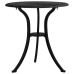 Mesa y sillas de bistró 3 piezas aluminio fundido negro