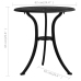 Mesa y sillas de bistró 3 piezas aluminio fundido negro
