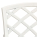 Mesa y sillas de bistró 3 piezas aluminio fundido blanco