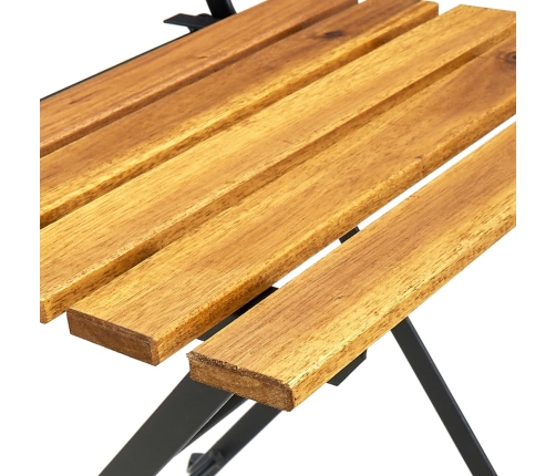 Set de comedor de jardín plegable 5 pzas madera maciza acacia