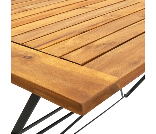 Comedor de jardín plegable 7 piezas de madera maciza de acacia