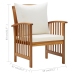 Muebles de jardín 5 piezas con cojines madera maciza de acacia