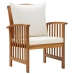 Muebles de jardín 5 piezas con cojines madera maciza de acacia