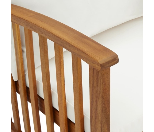 Muebles de jardín 5 piezas con cojines madera maciza de acacia