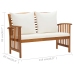 Muebles de jardín 5 piezas con cojines madera maciza de acacia