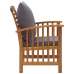 Juego muebles de jardín y cojines 5 piezas madera maciza acacia