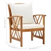 Muebles de jardín 5 piezas con cojines madera maciza de acacia