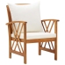 Muebles de jardín 5 piezas con cojines madera maciza de acacia