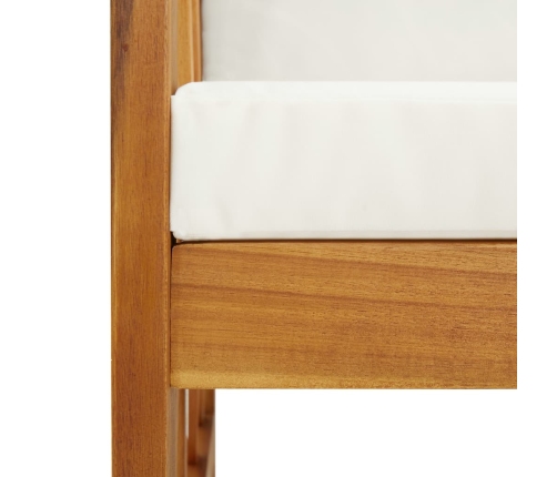 Muebles de jardín 5 piezas con cojines madera maciza de acacia