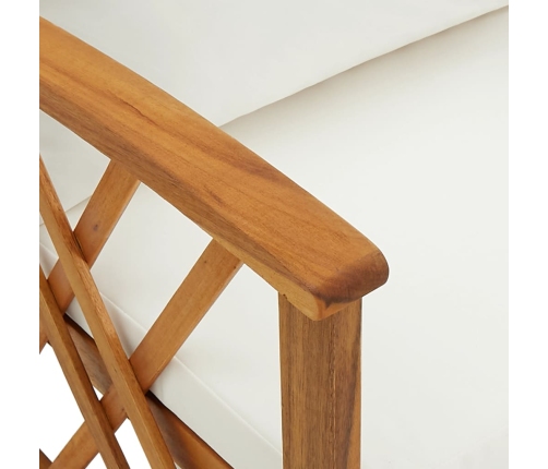 Muebles de jardín 5 piezas con cojines madera maciza de acacia