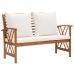 Muebles de jardín 5 piezas con cojines madera maciza de acacia