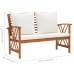 Muebles de jardín 5 piezas con cojines madera maciza de acacia