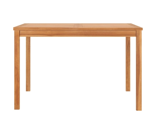 Mesa de comedor para jardín madera maciza de teca 120x120x77 cm