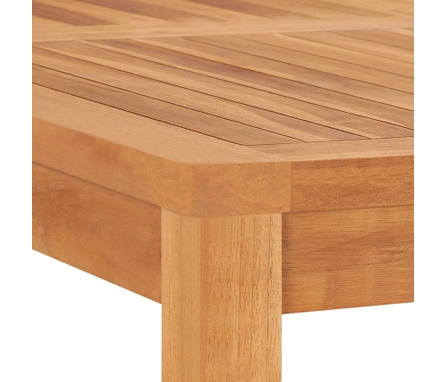 Mesa de comedor para jardín madera maciza de teca 120x120x77 cm